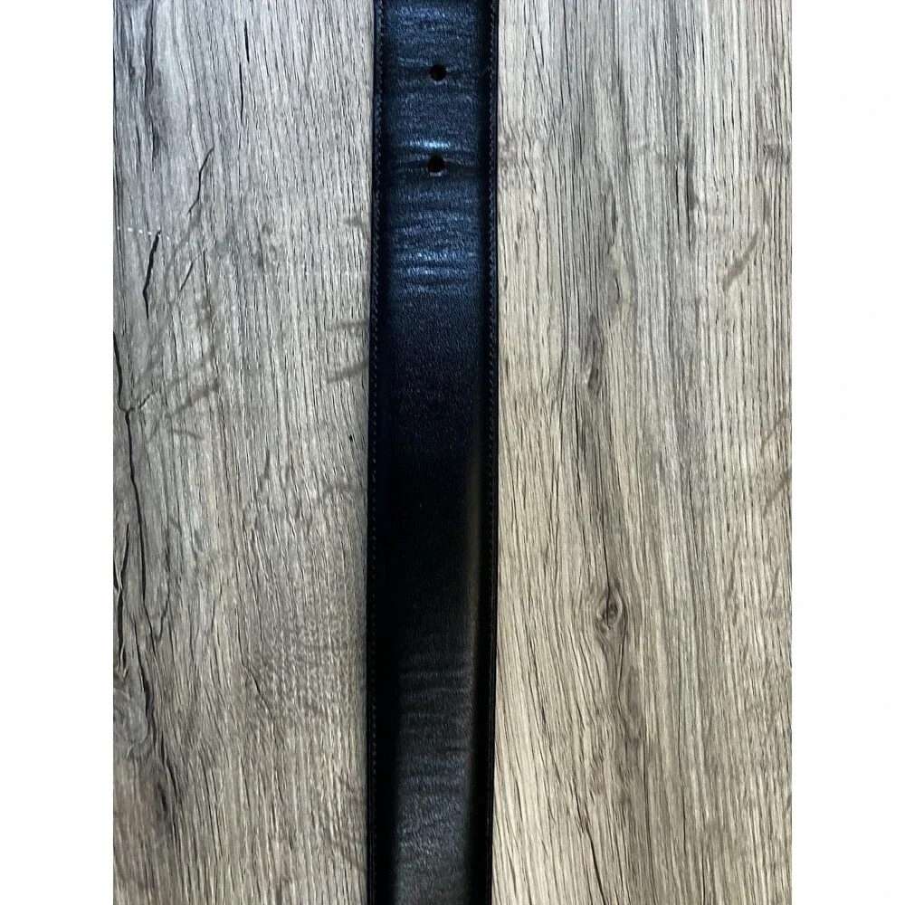 Roundtree & Yorke Black Full Grain Cowhide Dress Belt - Men's Size 44/110